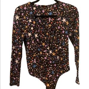 Free People Rainbow Star Bodysuit